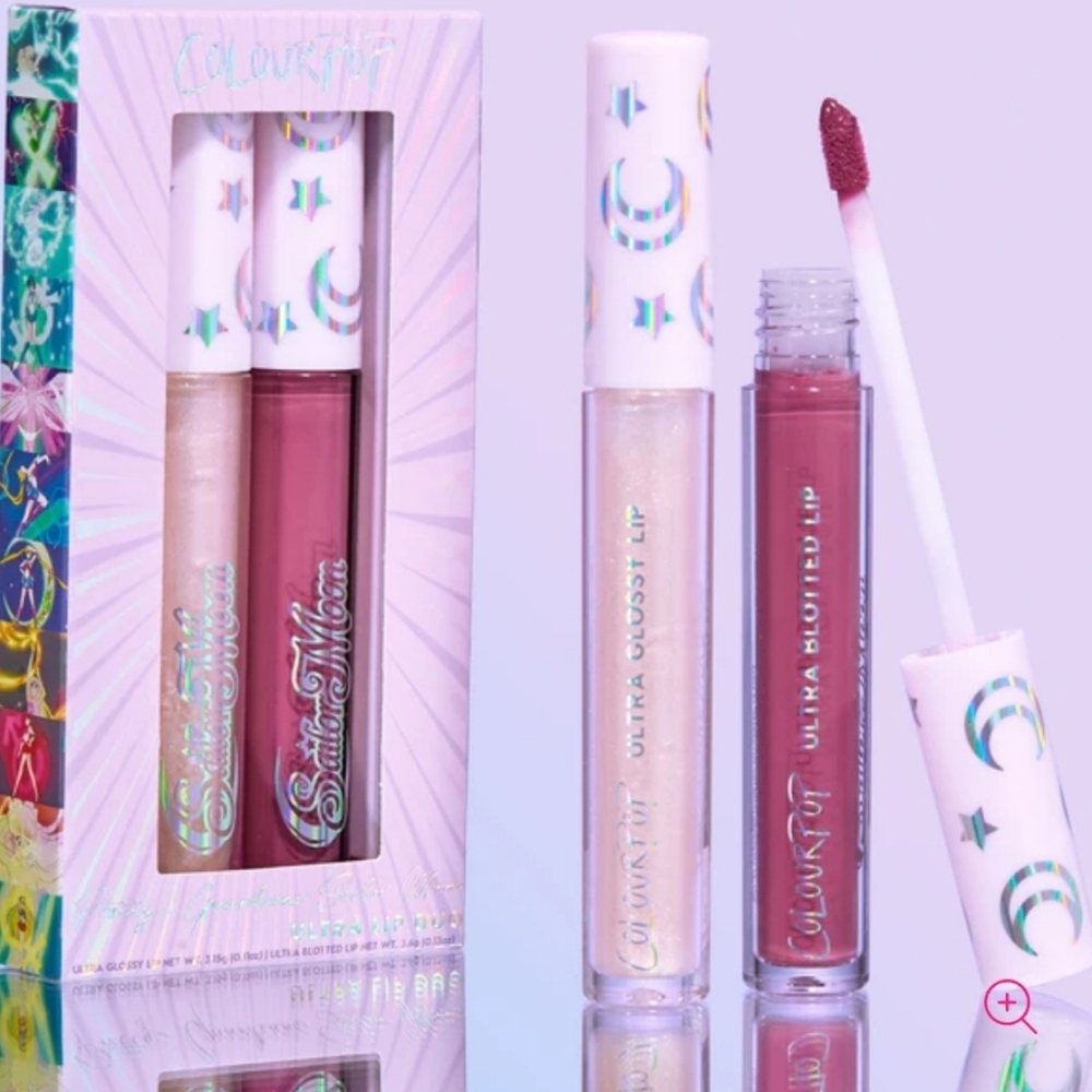 ColourPop Heroines Ultra Glossy & Ultra Blotted Lip Duo: Deep Pink & Cream, NIB